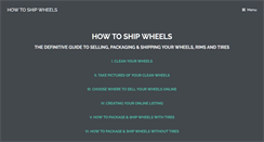 Desktop Screenshot of howtoshipwheels.com