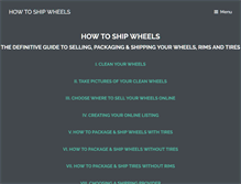 Tablet Screenshot of howtoshipwheels.com